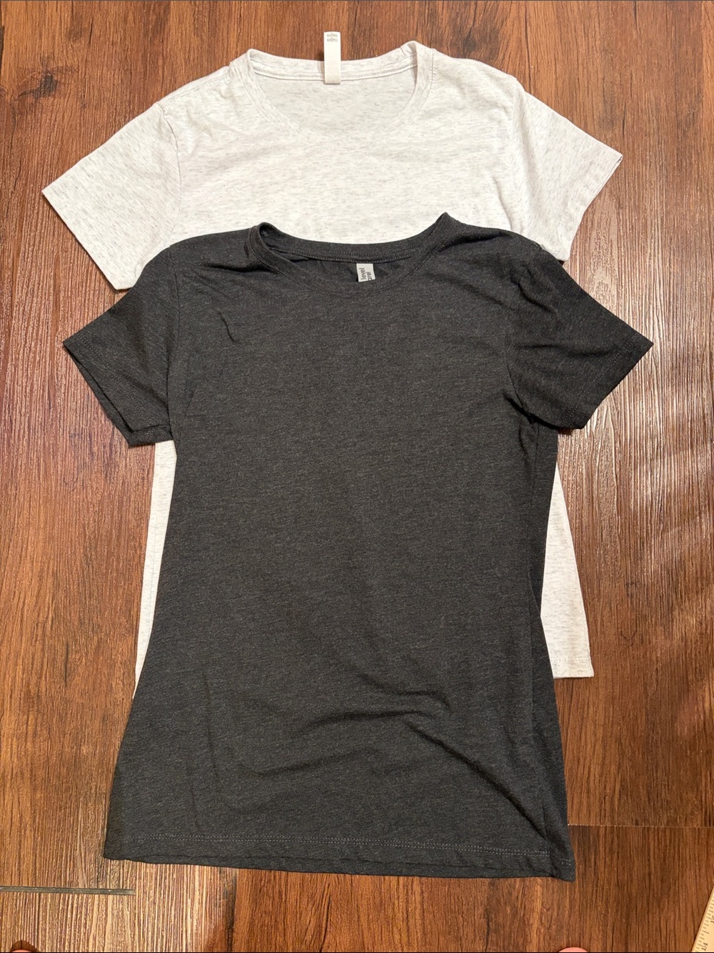 Next Level Apparel Women's Short Sleeve 2 Crew Tees - Black & Light sz M
